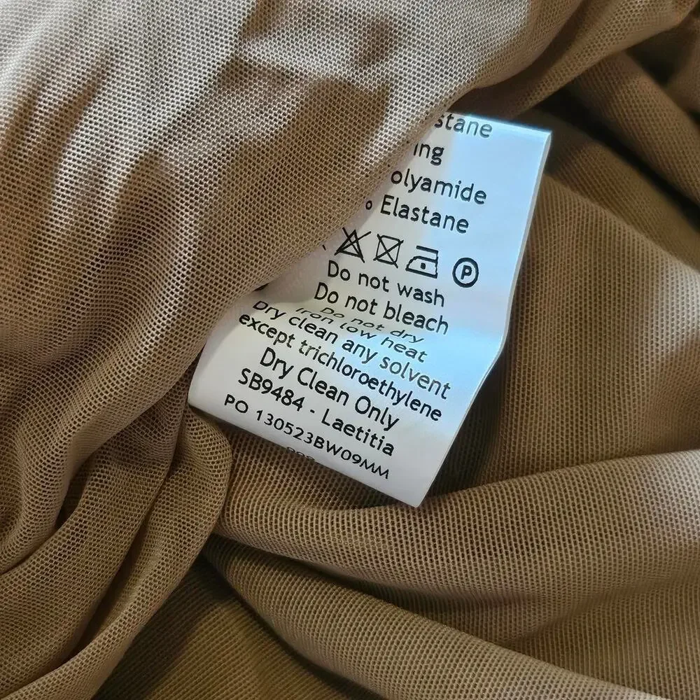 House of CB 'Laetitia' hazelnut gathered mini dress - Picture 7 of 7
